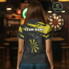 Load image into Gallery viewer, Custom Black And Yellow Dartboards Hexagon Dart Shirts For Women Outfits Grunge Dart Jerseys NYN0049