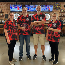 Load image into Gallery viewer, Thunder &amp; Lightning Red Dartboard Darts Shirt Custom Team Shirt For Women, Gift For Darts Players NYN3363