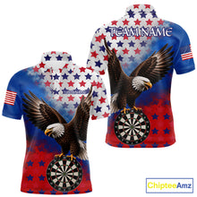 Load image into Gallery viewer, Grunge patriotic American flag eagle dart shirt for men custom darts jersey