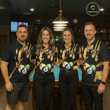 Load image into Gallery viewer, Gold Crown Ball Billiard Ball Shirts For Women Personalized Attire Billiard Team Shirts NYN2324