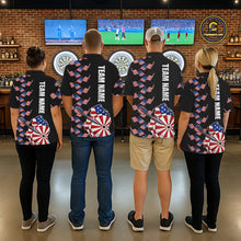 Load image into Gallery viewer, Custom American Flag Pattern Dartboard Darts Quarter-Zip Shirts For Men Patriotic Darts Team Jerseys NYN2756