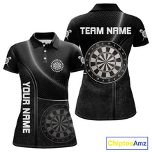 Load image into Gallery viewer, Halftone Pattern Dartboard White In Lines Grunge Dart Shirts For Women, Dart Jerseys NYN0057