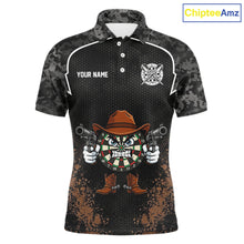 Load image into Gallery viewer, Grunge Brown Funny Dartboard Cowboy Gun Darts Shirt For Men Custom Camouflage Dart Team Jerseys NYN3163