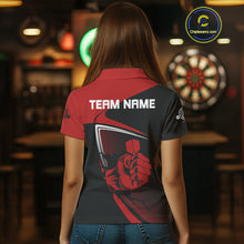 Load image into Gallery viewer, Custom Black And Red Dart Arrows Dart Shirts For Women Outfits Dart Team Jerseys NYN0064