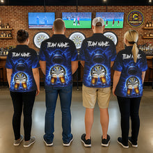 Load image into Gallery viewer, Blue Horror Shark Cheer Beer &amp; Dartboard Women Darts Polo Shirt Custom Funny Dart Team Jersey NYN2617