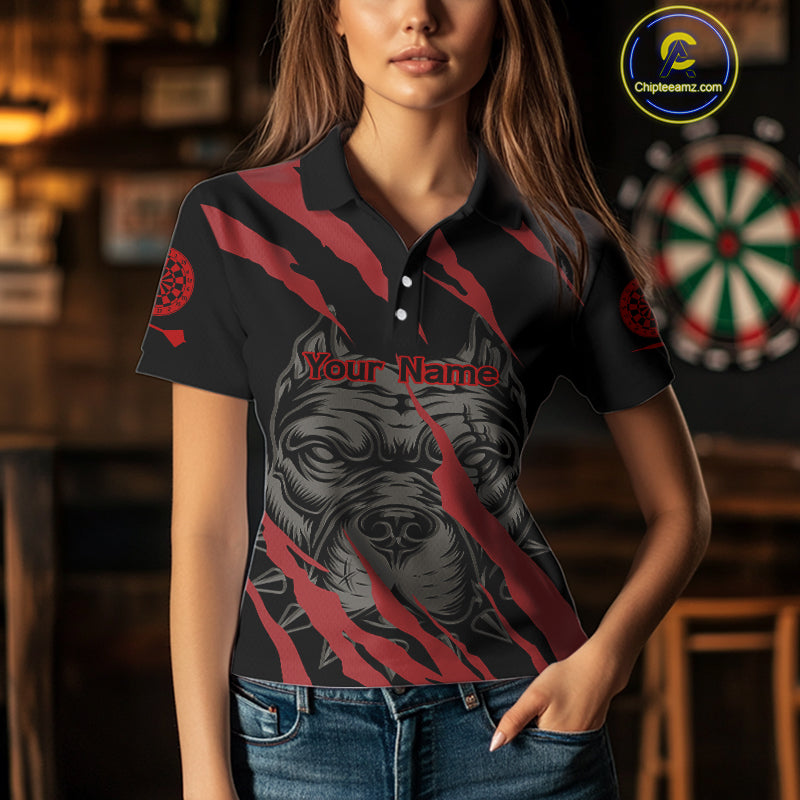 Red Scratch Bulldog Dart Shirt Custom Dart Team Shirt For Men, Dart Jerseys NYN0221