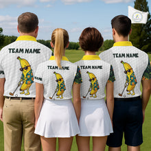 Load image into Gallery viewer, Custom Banaba Golfer Golf Ball Team Attire Tropical Monstera Golf Polo Golf Shirts For Men NYN3178