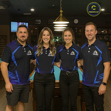 Load image into Gallery viewer, Custom 8 Ball &amp; 9 Ball Women's Billiard Shirt Personalized Thunder Blue Billiard Team Shirt NYN2336