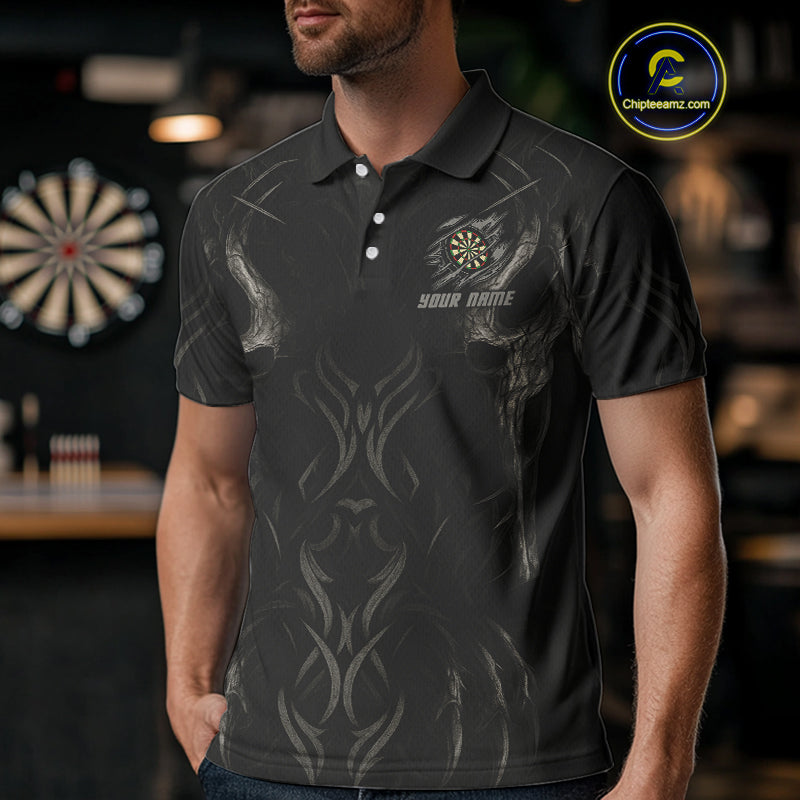Custom Men's Dart Shirt - Team Jersey With Name | Silver Dart Arrow For Dart Players NYN0434