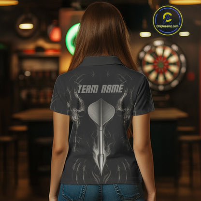 Custom Women's Dart Shirt - Team Jersey With Name | Silver Dart Arrow For Dart Players NYN0434