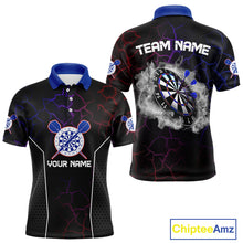 Load image into Gallery viewer, Custom Lightning And White Smoke Dartboard Dart Shirts For Men, Dart Team Jerseys NYN0074