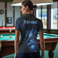 Load image into Gallery viewer, Blue Cracked 8 Ball Pool Shirts Custom Women Billiard Pool Shirts Funny Cobra Billiard Team Jerseys NYN2974