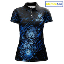 Load image into Gallery viewer, Blue Cracked 8 Ball Pool Shirts Custom Women Billiard Pool Shirts Funny Cobra Billiard Team Jerseys NYN2974