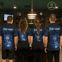 Load image into Gallery viewer, Blue Cracked 8 Ball Pool Shirts Custom Women Billiard Pool Shirts Funny Cobra Billiard Team Jerseys NYN2974