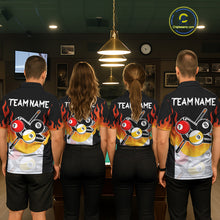 Load image into Gallery viewer, Flaming 8 Ball &amp; 9 Ball Billiard Jerseys For Men Custom Pool Cue Billiards Team Jersey NYN2320