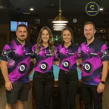 Load image into Gallery viewer, Grunge Paint Splatter Pink Ball 8 Billiard Shirts For Women Personalized Billiard Attire Gifts NYN2789