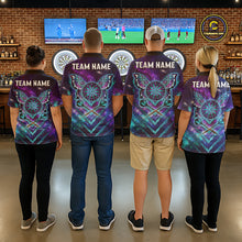 Load image into Gallery viewer, Blue Purple Galaxy Darts Polo &amp; 1/4-Zip Shirt For Women Personalized Butterfly Dart Team Appeal NYN3010
