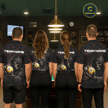 Load image into Gallery viewer, Red Grunge Grim Reaper Hold 8 Ball &amp; 9 Ball Pool Women Billiard Shirt Custom Billiard Team Attire NYN2639
