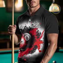 Load image into Gallery viewer, Lightning Red Billiard 8 Ball &amp; 9 Ball Shirt For Men Custom Grunge Pool Team Billiard Jersey NYN3441