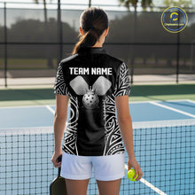 Load image into Gallery viewer, Custom Silver Tribal Pickleball Jerseys Women Silver Crown Pickleball Paddle Ball 3D Shirts NYN2159