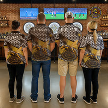 Load image into Gallery viewer, Custom Funny Gold Bee Silver Triangle Darts Quarter-Zip Shirt For Women Funny Dart League Jerseys NYN2176