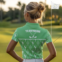 Load image into Gallery viewer, Personalized Desert Cactus Green Pattern Womens Golf Polo Shirts Custom Funny Cactus Golf Gifts NYN2844