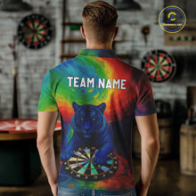 Load image into Gallery viewer, Custom Colorful Dartboard Funny Tiger Dart Men Polo Jerseys Outfits Rainbow Dart Shirts NYN1731