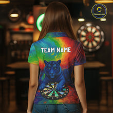 Load image into Gallery viewer, Custom Colorful Dartboard Funny Tiger Dart Women Polo Jerseys Outfits Rainbow Dart Shirts NYN1731