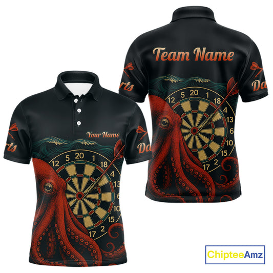 Scarlet Octopus Dart Team Shirt For Men Players – Unique Custom With Player Name NYN0344