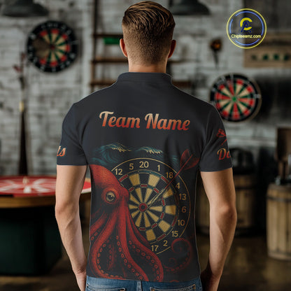 Scarlet Octopus Dart Team Shirt For Men Players – Unique Custom With Player Name NYN0344