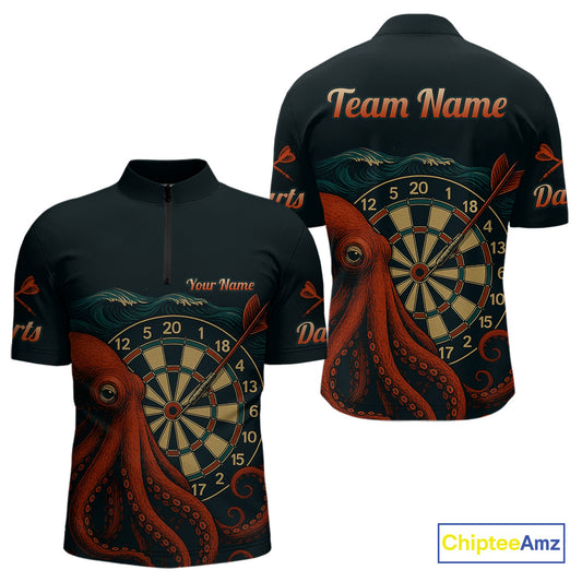 Scarlet Octopus Dart Team Shirt For Men Players – Unique Custom With Player Name NYN0344