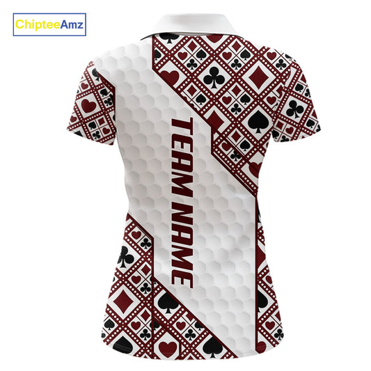 Women Poker Pattern Golf Clothing Golf Shirt Funny Custom Men Golf Top, Best Golf Gifts For Golfer NYN2938