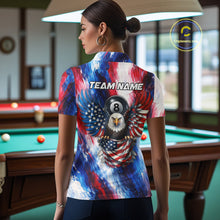 Load image into Gallery viewer, Patriotic Eagle Pool 8 Ball &amp; 9 Ball Women Billiard Shirt Custom US Flag Paint Billiard Team Attire NYN2559