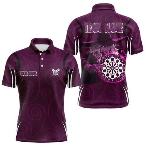 Custom Purple Dartboards And Witch Dart Shirts For Men, Dart Team Jerseys NYN0026