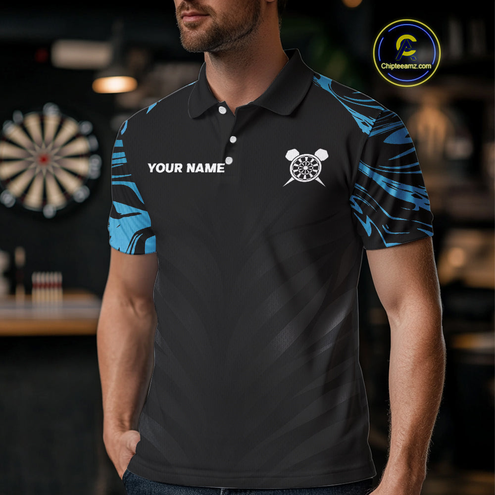 Blue Splash Color Eagle Dartboard Darts Shirt For Women - Custom Team & Player Name NYN0379