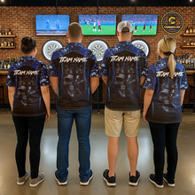 Load image into Gallery viewer, Crown Skull Splatter Paint Dartboard Darts Shirt For Men Custom Blue Splatter Dart Team Jerseys NYN3165