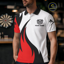 Load image into Gallery viewer, Keep Calm &amp; Play Darts Custom Black-Red Dartboard Dart Shirts For Men Dart Team Jerseys NYN0061