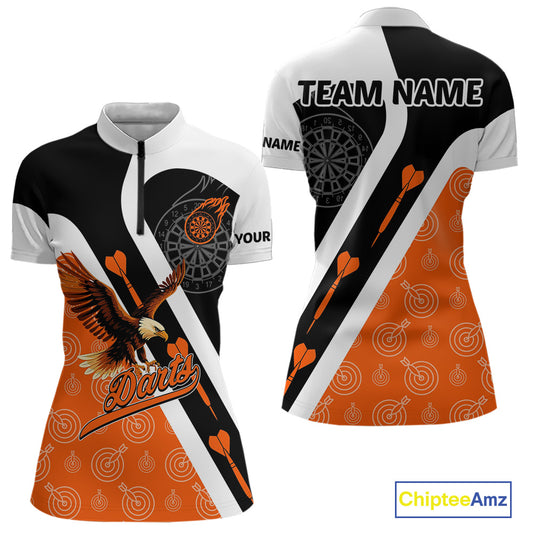 Custom Darts Board Orange Flying - Eagles Dart Shirts For Women, Dart Team Jerseys NYN0062