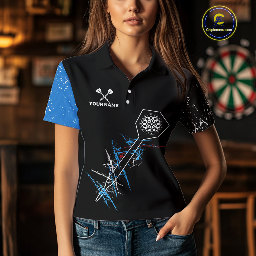 Dart Arrow Scratches Effect Custom Dart Shirt For Women, Dart Team Jerseys NYN0215