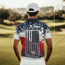 Load image into Gallery viewer, American Flag 250Th Anniversary Men Golf Polo Shirt Custom Splatter Patriotic Golf Tops NYN3385
