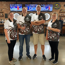 Load image into Gallery viewer, Personalized Black &amp; Red Dripping Spider Women Dart Polo Shirts Custom Dart League Jerseys NYN2095
