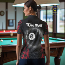 Load image into Gallery viewer, Custom Funny Rhino &amp; 8 Ball Women's Billiard Shirts Personalized Billiard Apparel Gifts NYN2333