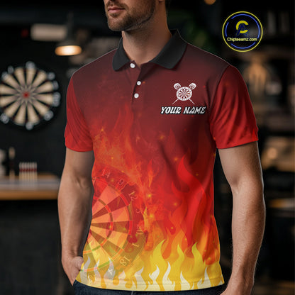 Spider Skull Flame Dartboard Custom Flame Dart Shirt For Men, Dart Jerseys NYN0227