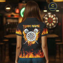 Load image into Gallery viewer, Custom Fire Flame Scorpion Dartboard Dart Shirts For Women Outfit Dart Team Jerseys NYN0075
