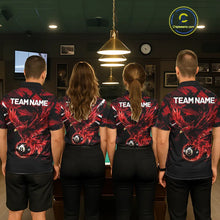 Load image into Gallery viewer, Eagle Red Flames 8 Ball Pool Polo &amp; 1/4-Zip Shirt For Women Personalized Balls Billiard Gifts NYN2423