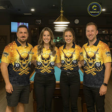Load image into Gallery viewer, Funny Beer &amp; Skull 8 Ball Pool Billiard Team Shirt For Women Custom 3D Billiard Balls Jerseys NYN2439