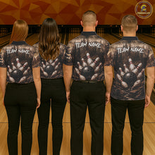 Load image into Gallery viewer, Funny deer bowling team shirts custom grunge forest bowling jerseys