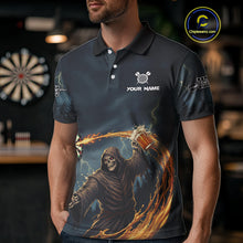 Load image into Gallery viewer, Custom Funny Play Darts &amp; Beer Grim Reaper Dartboard Men Darts Polo Shirt Dart Jerseys NYN1914