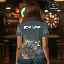 Load image into Gallery viewer, Custom Funny Play Darts &amp; Beer Grim Reaper Dartboard Women Darts Polo Shirt Dart Jerseys NYN1914