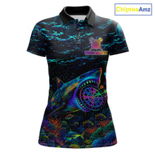 Load image into Gallery viewer, Personalized Ocean Blue Holographic Dartboard Womens Darts Shirt Custom Funny Shark Dart Team Jerseys NYN3203